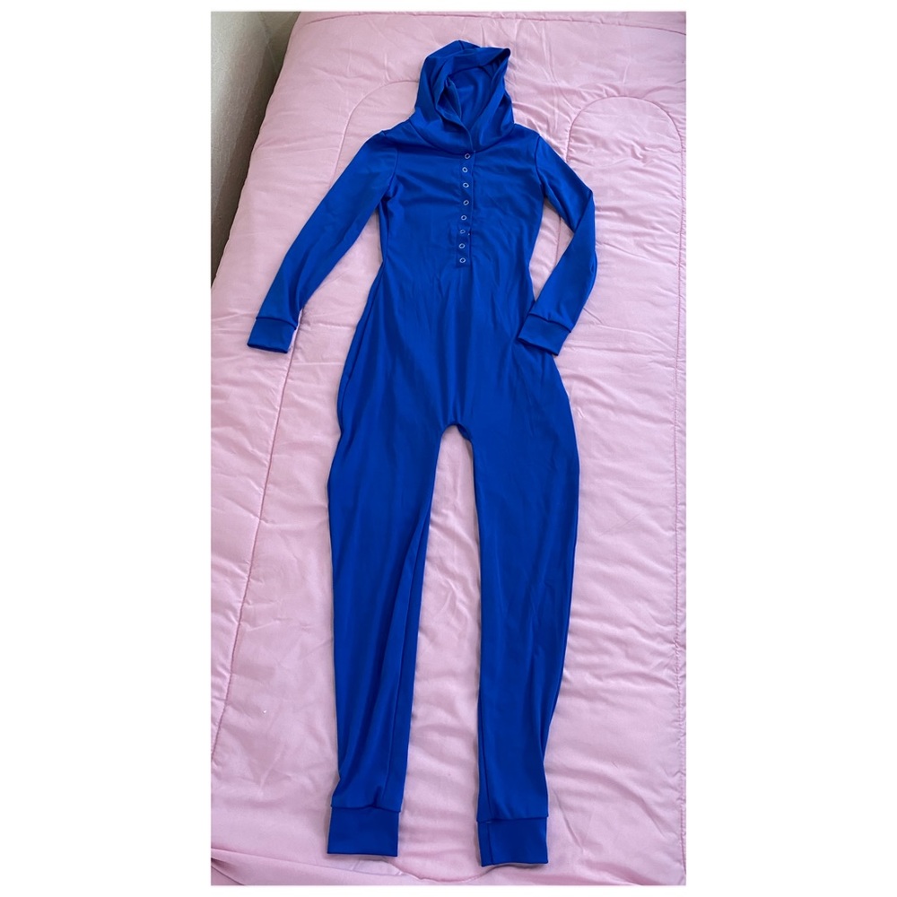 Pajama Jumpsuit with Back Flap